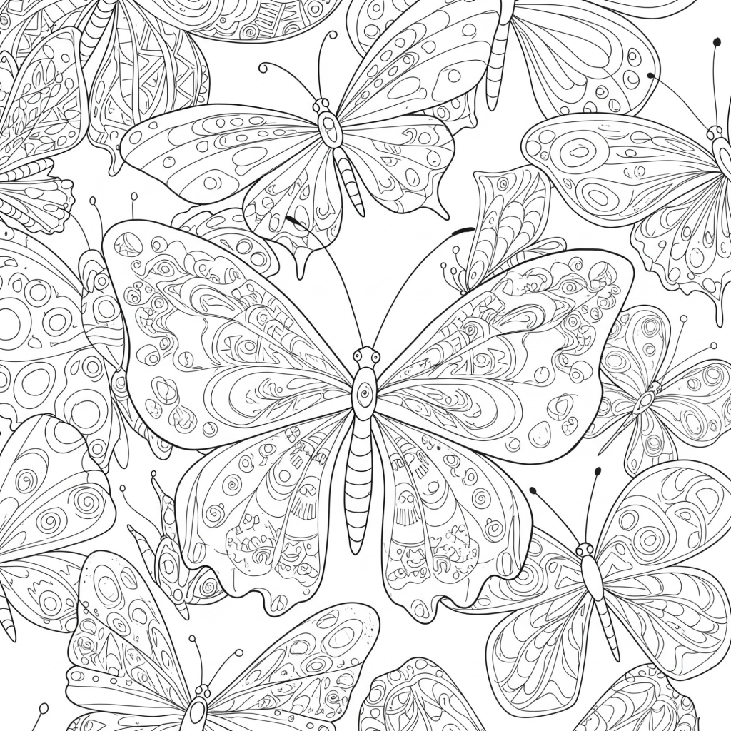 Butterfly coloring page
