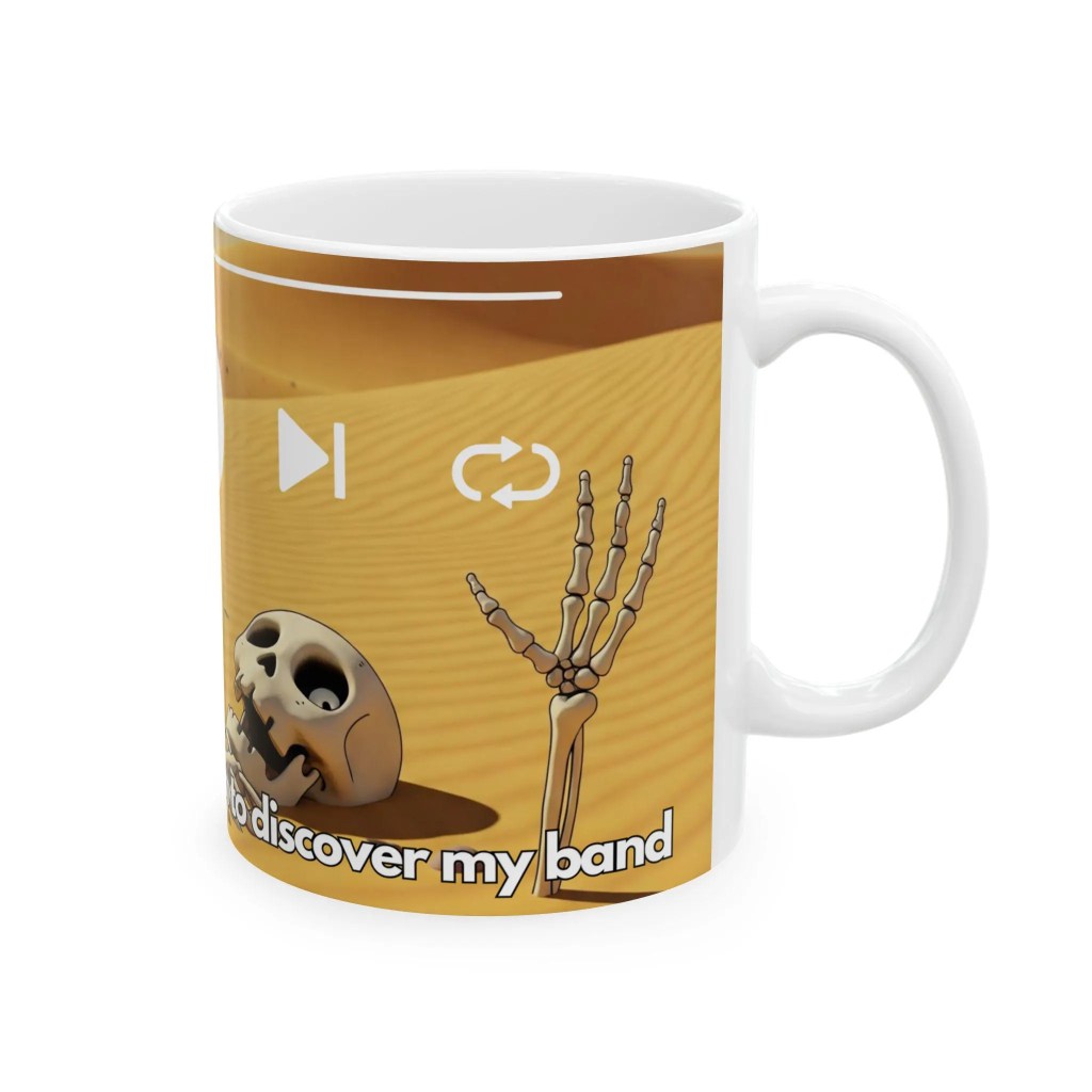 Waiting for the Spotify algorithm music marketing coffee mug funny.