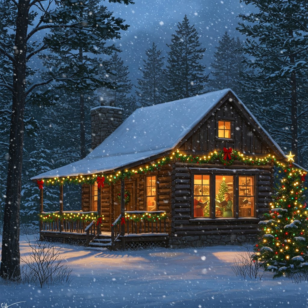 Christmas at the Cabin steel guitar love song