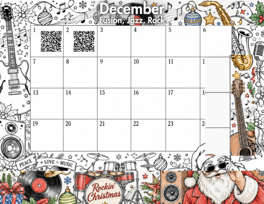 Your band could be on one of our 2026 Christmas advent coloring page download. Submit your music now! Limited spaces available!