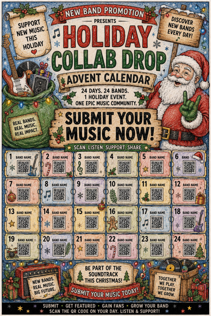 Holiday music promotion calendar for independent bands
