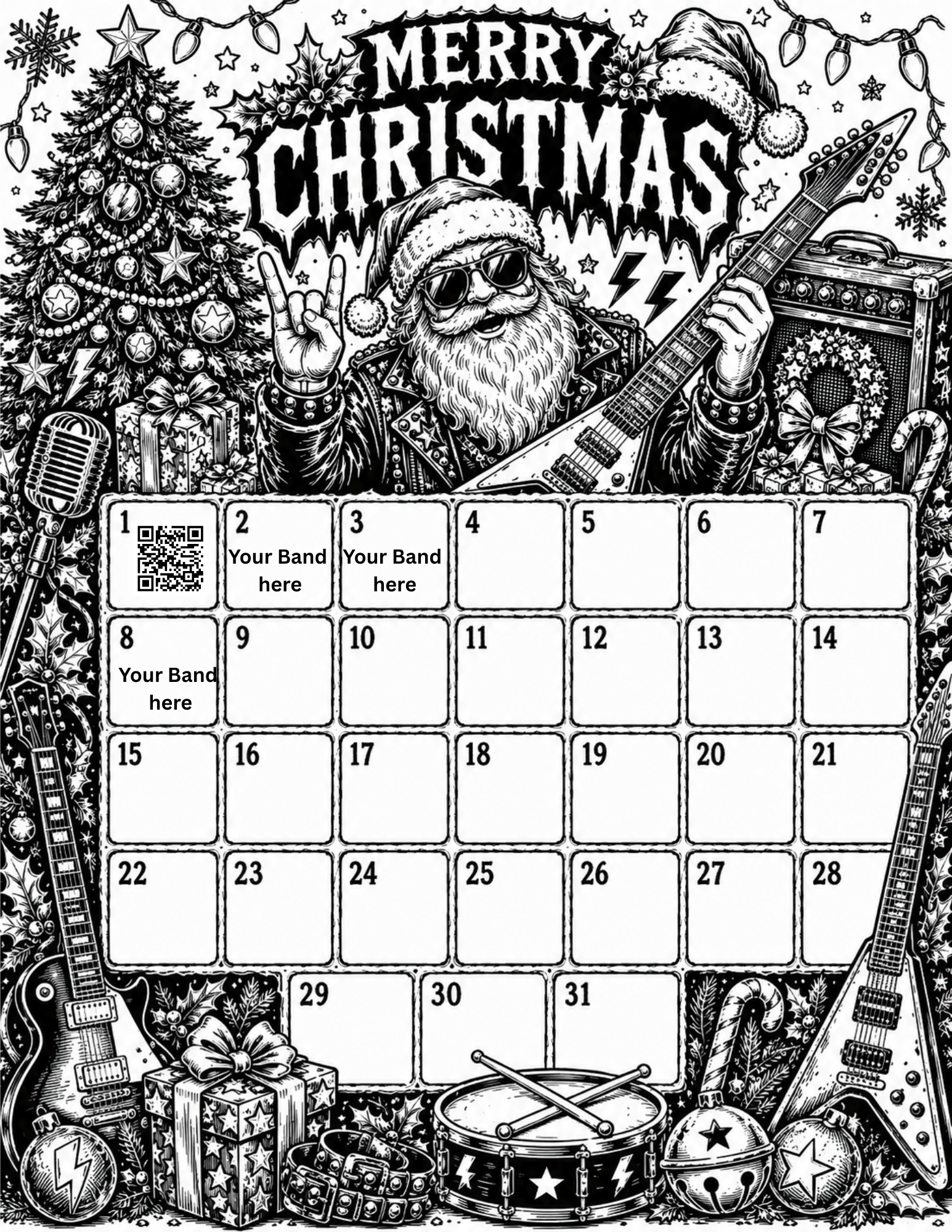 Submit your band to the music marketing advent Christmas calendar