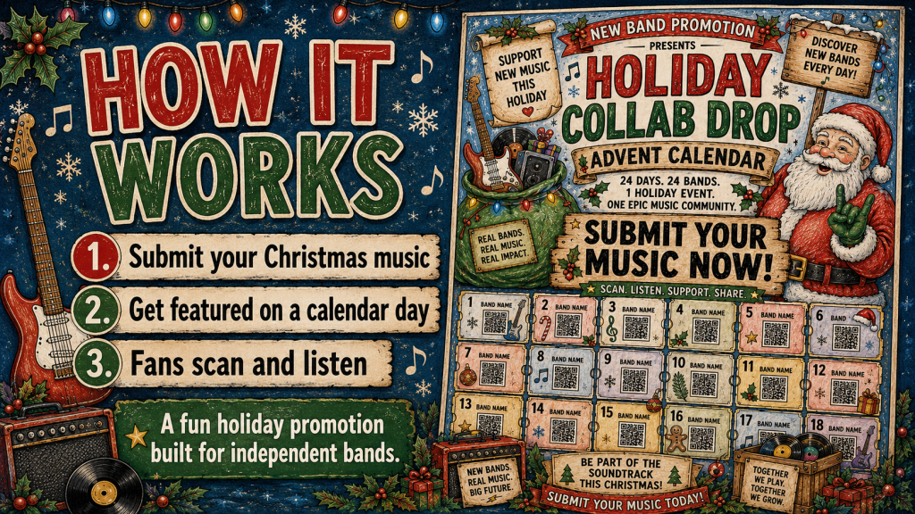 Submit your band for music marketing calendar