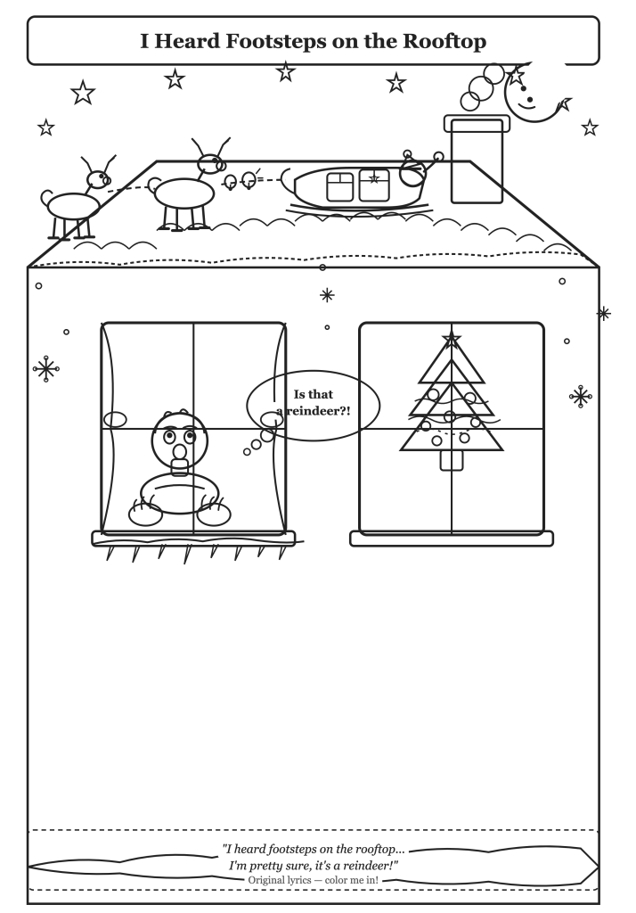 Christmas coloring page simple