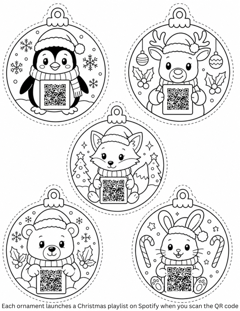 Coloring your own Christmas ornament gift this holiday!