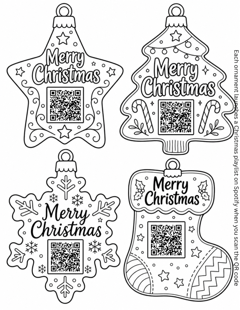 Christmas coloring activity for the whole family