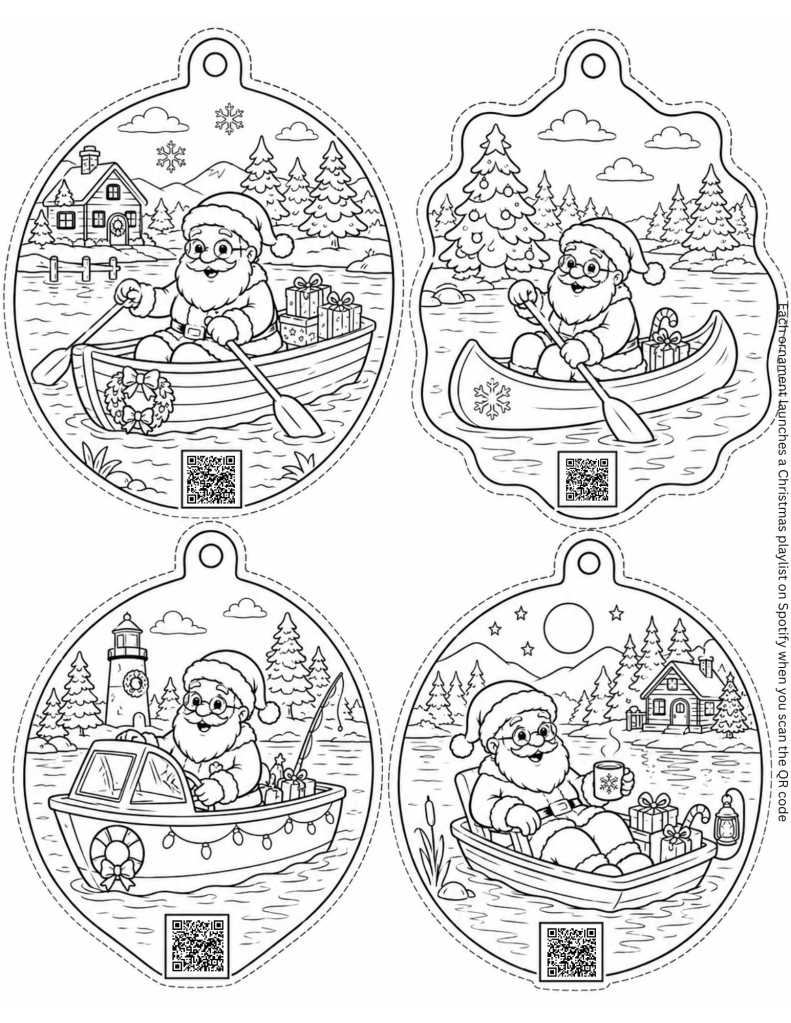 Boating theme Christmas ornaments