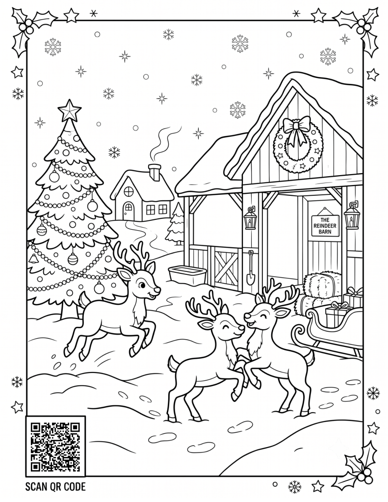Santa's reindeer playing